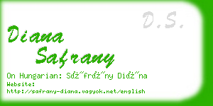 diana safrany business card